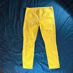 GAP Vintage Always Skinny 30R Yellow Print